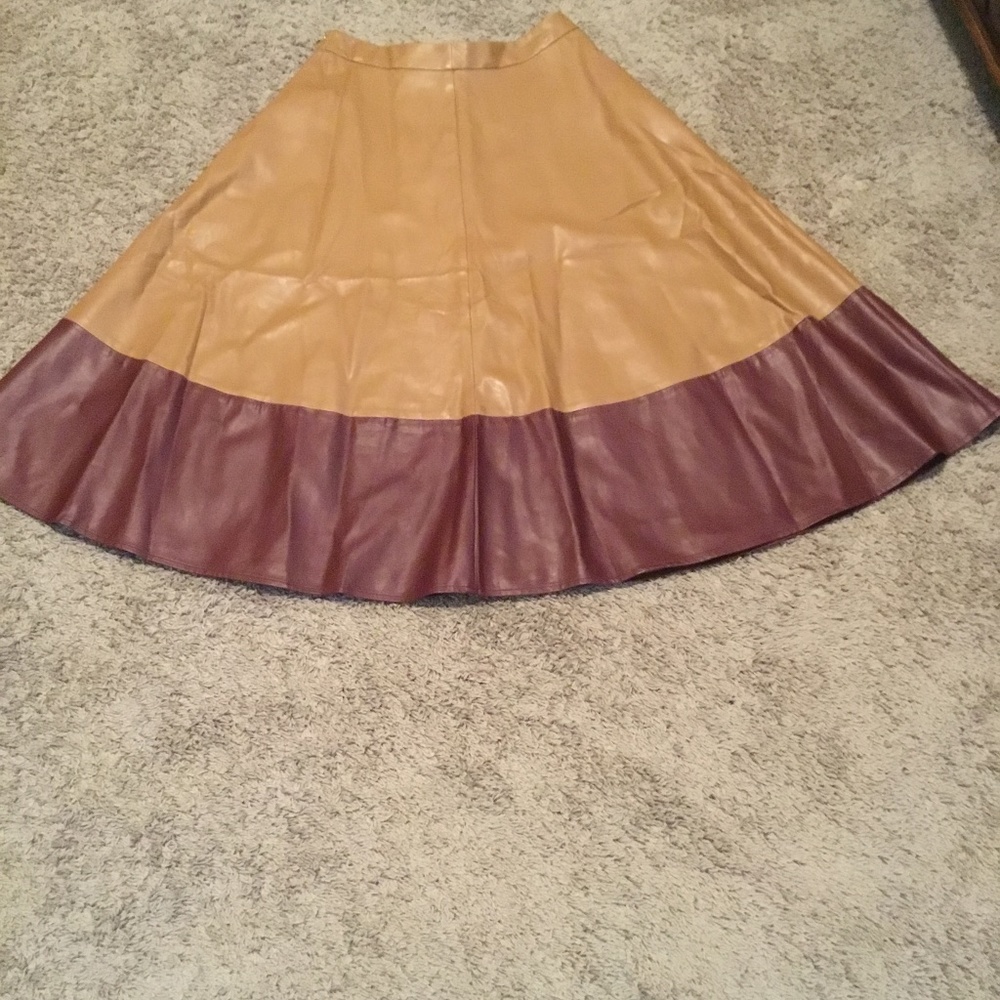 Multicolor Highwaisted Leather Skirt (medium)